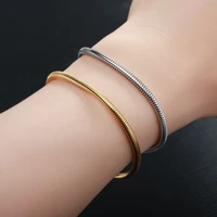 3 2mm round snake chain man bracelet stainless steel chains for women no fade bracelet bangle fashion jewelry lobster clasp