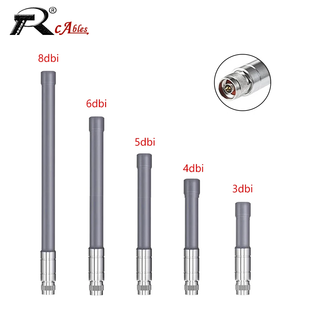 

3/4/5/6/8dbi 868/915MHz Helium Hotspot Miner LoRa Antenna N Male Plug Omnidirection Outdoor Fiberglass Antenna Waterproof IP67