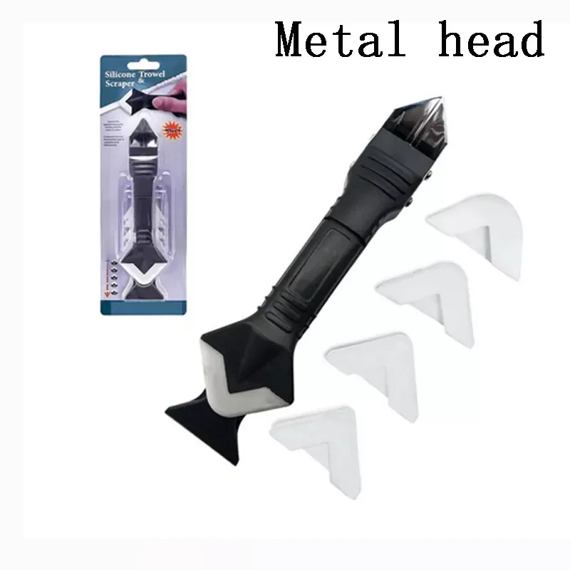 

5 In1 Silicone Remover Sealant Smooth Scraper Squeegee Finisher Grout Kit Tools Removal Construction CaulkingTools Accessories