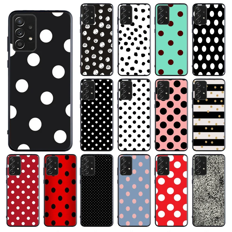 

Polka Dot Phone Case for Samsung Galaxy A13 A22 A12 A32 A71 A11 A21S A33 A52 A72 A51 A50 A70 A31 M31