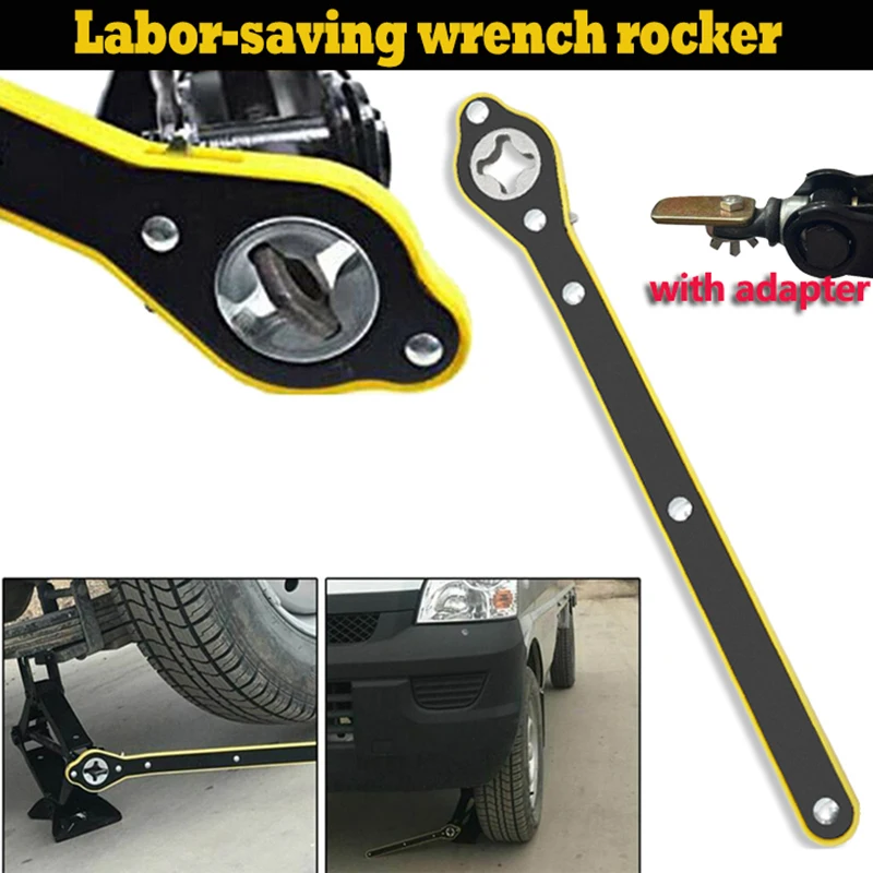 

Jack wrench Auto Labor-saving Jack Ratchet Wrench Scissor Jack Garage Tire Wheel Lug Wrench Handle Labor-saving Wrench Car Tool