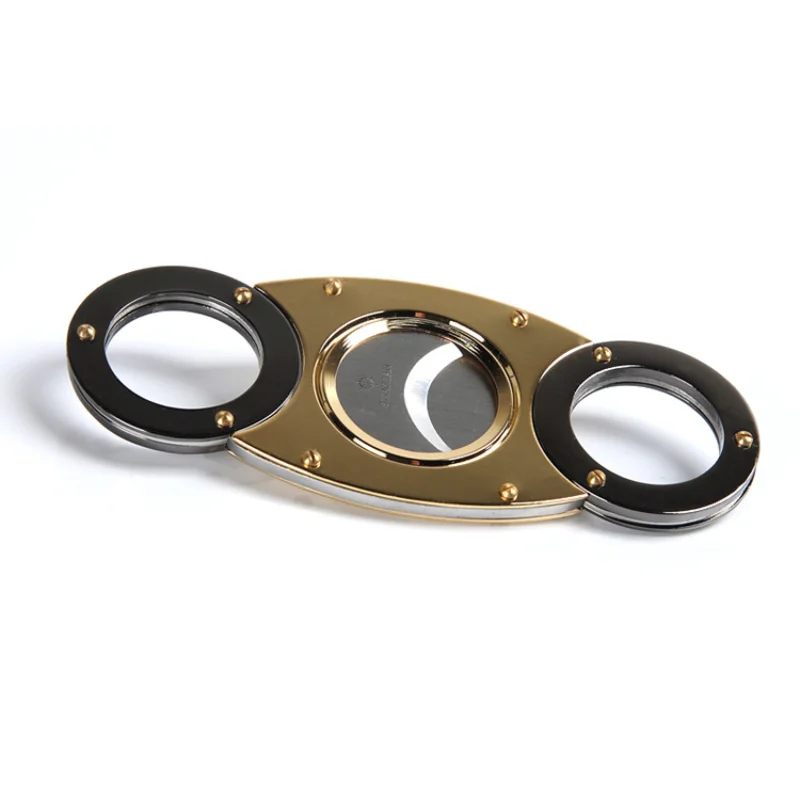 

Double Blades Stainless Steel Cigar Cutter Knife Metal Pocket Gadget Cigar Scissors Smoking Accessories