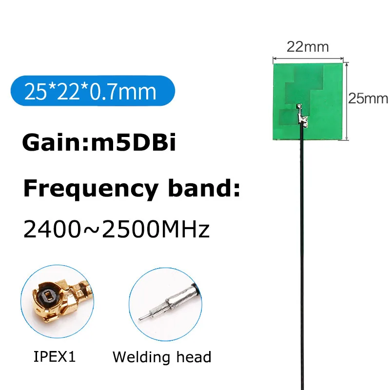 

2pcs 2.4G built-in PCB antenna 2400~2500MHz Omnidirectional ZigBee bluetooth wifi module antenna 5DBI high gain
