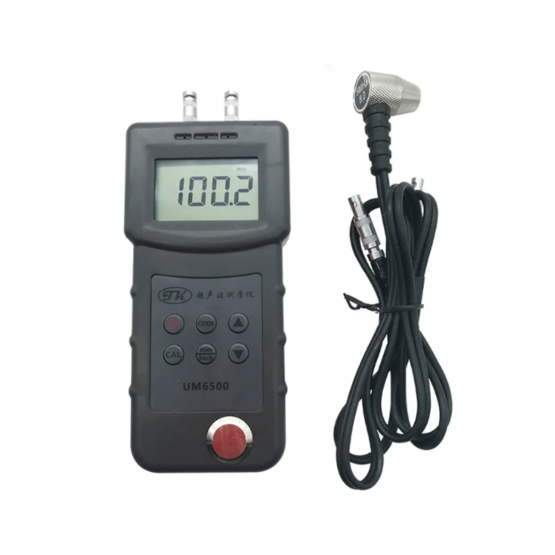 

UM6500 Portable Digital Ultrasonic Thickness Gauge Meter 1.0-245mm,0.05-8inch (in Steel) 0.1mm