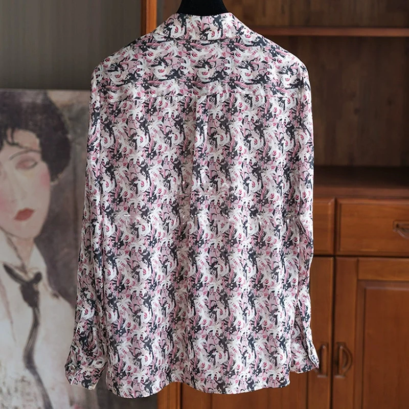 FANIECES 3XL blusas классические рубашки с принтом для женщин весна-осень однобортный