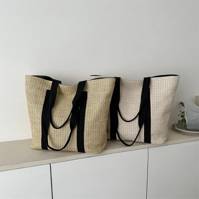 

Summer Shoulder Bags for Women Hand Bag Vacation Female Beach Straw Bag Large Capacity Purse Handbag Tote Bag Handmade Women Bag
