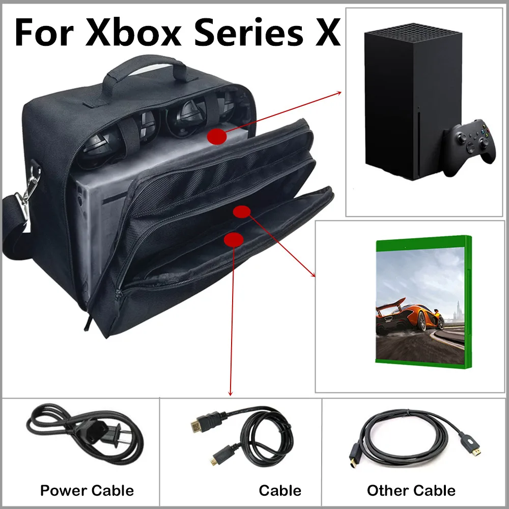 

New Series X Storage Bag Portable Travel Carrying Case Handbag Shockproof Case Cover for Xbox Series X Game Console Accessories