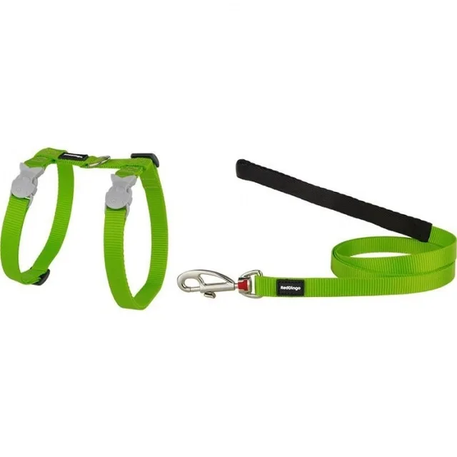 

RedDingo Classic Cat Chest Leash and Extension Set Green 12 mm 407641289