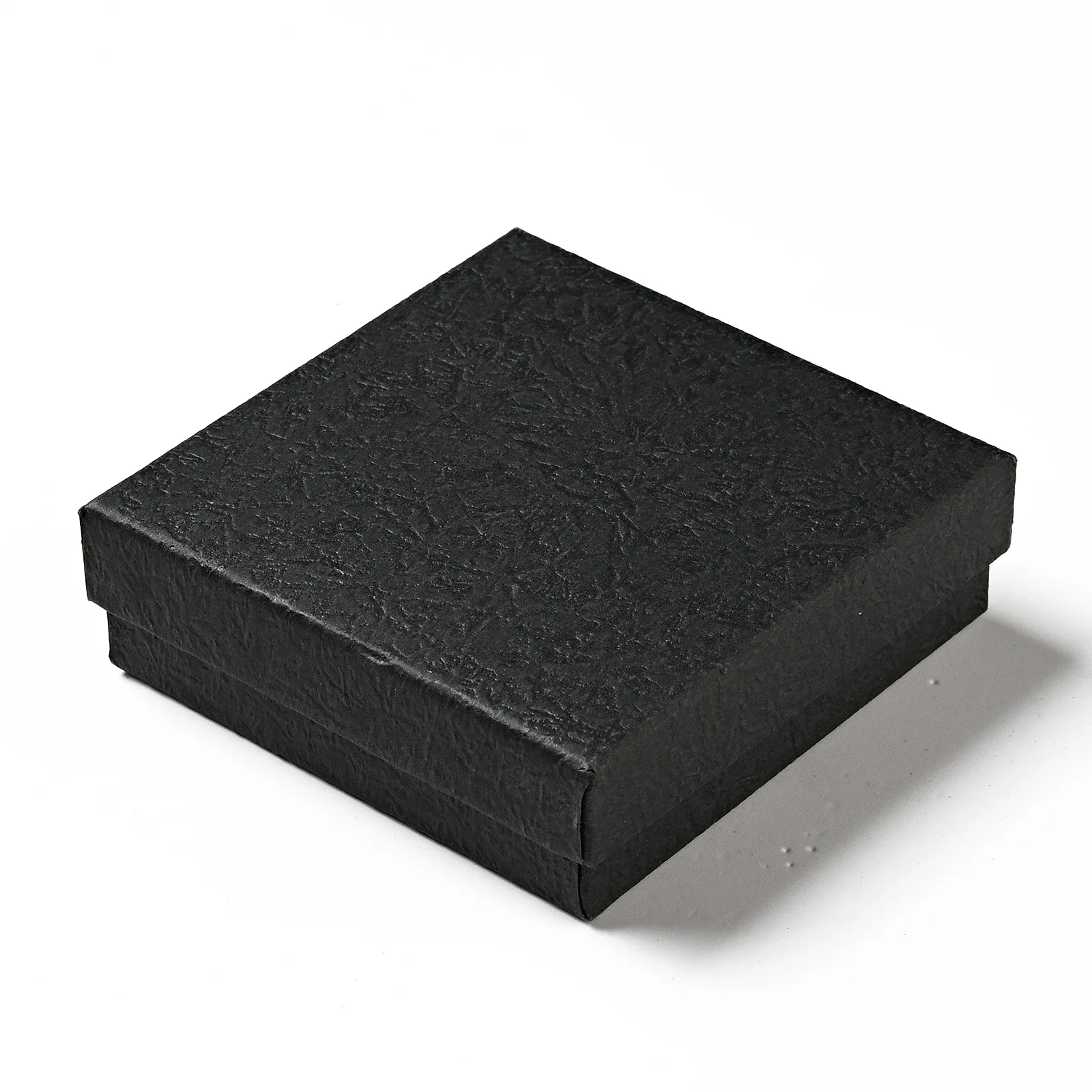 Texture Paper Jewelry Gift Box Cardboard Box Rectangle Sqaure with Sponge for Anniversary Wedding Birthday Present DIY Packaging