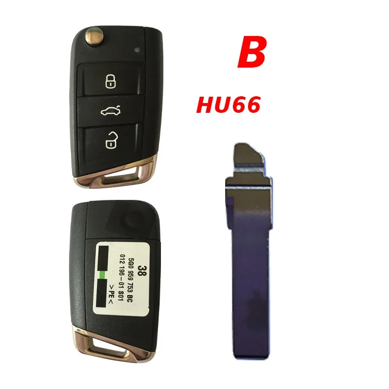 

CN 001067 Оригинальный FCC 5G0 959 752 BC для Vw Golf Polo Touran и т. д., 3-кнопочный откидной ключ, пульт дистанционного управления 434 мжа, OEM MQB Keyless GO