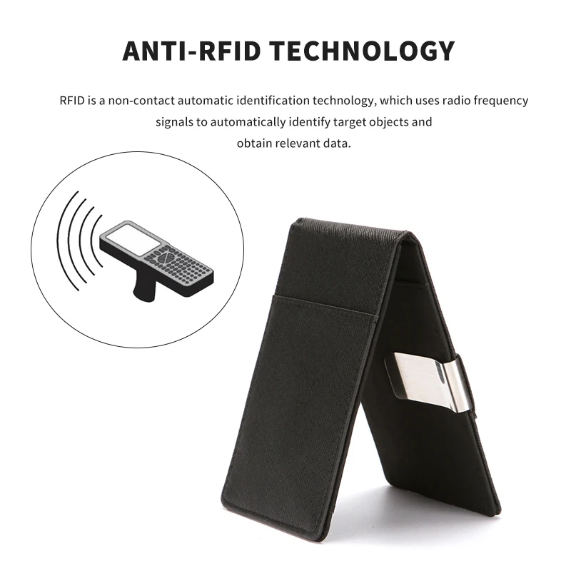 

Мужской бумажник из нержавеющей стали с зажимом для долларов, мужской бумажник с зернистой текстурой, Женский кошелек для банковских карт, ...