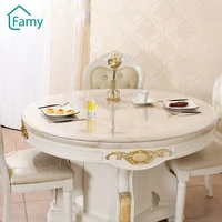 round tablecloth soft glass transparent plastic pvc waterproof oilproof table cloth dining tables kitchen home table cover mat