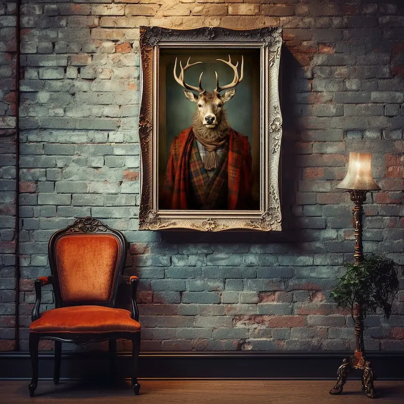 Картина на холсте с изображением животных