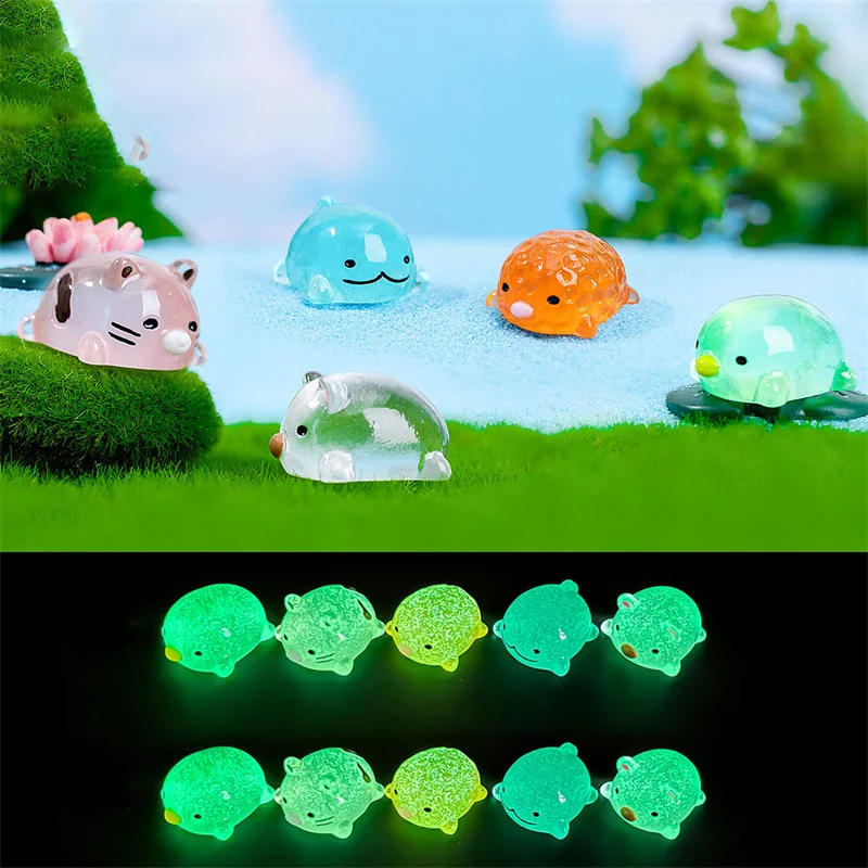 

10pcs 3D Kawaii Luminous Bear Resin Flatback Cabochon Scrapbook DIY Ornaments Handmade Earrings Jewelry Making Findings R269