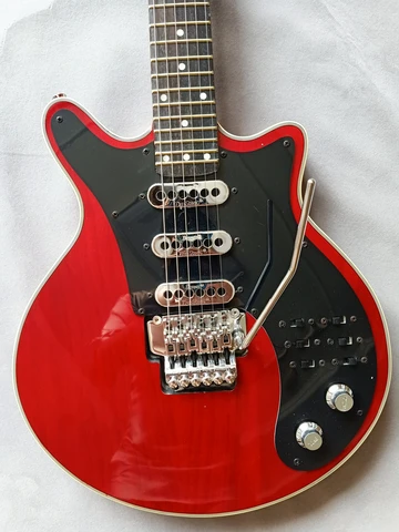 Специальная Красная гитара Брайана Мэй под заказ три звуковые альнико V пикапы двойной тремоло мост 24 лада DIY гитары