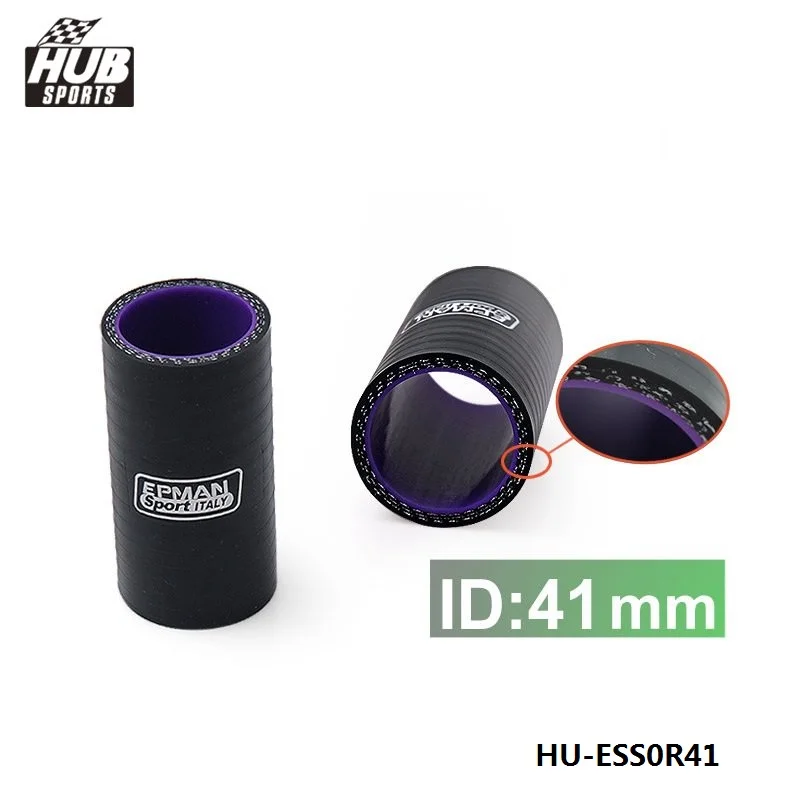 

1.61" 41mm 4-Ply Straight Silicone Hose Intercooler Coupler Tube Pipe BLACK For Scion FRS Subaru BRZ GT86 2013 HU-ESS0R41