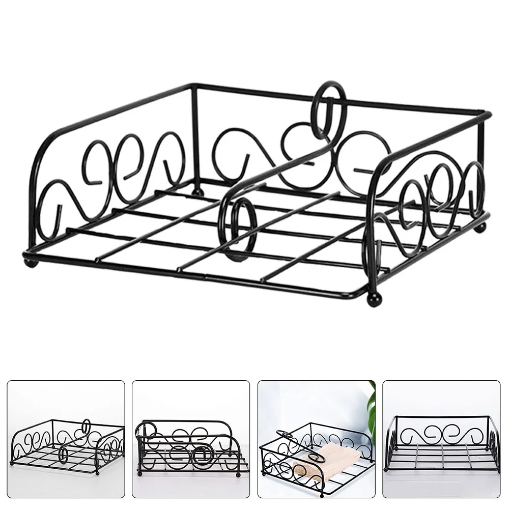 

Holder Napkin Metal Dispenser Tissue Storage Towel Iron Paper Rack Table Tabletop Wire Serviette Napkins Hand Rustic Farmhouse