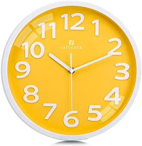 

Reloj de Pared Gris Moderno Silencioso, Números 3D Reloj Cuarzo, Decorativo sin Tictac para Cocina Salon Dormitorio 30cm