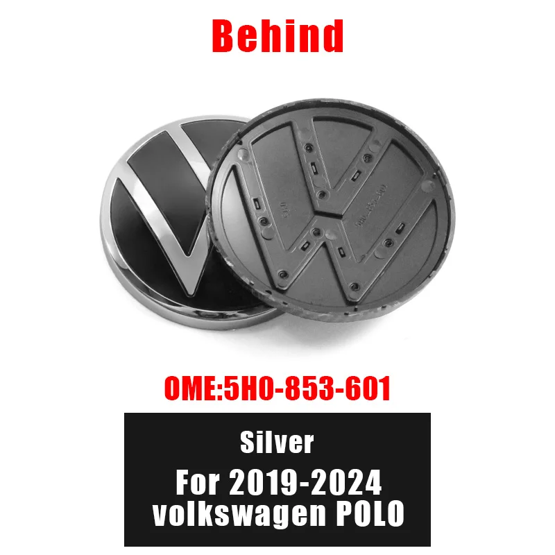 

1 шт. 139 мм 110 мм 5H0853601D VW автомобильный логотип эмблема капот передний и задний хвостовой знак задний значок аксессуары для Volkswagen Polo 2019-2024