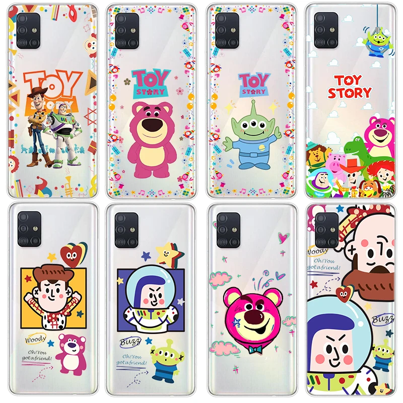 

Toy Story Cartoon Cute Phone Case For Samsung Galaxy A73 A53 A33 A72 A52 A12 A71 A51 A21S 4G 5G Transparent Silicone Shell Cover