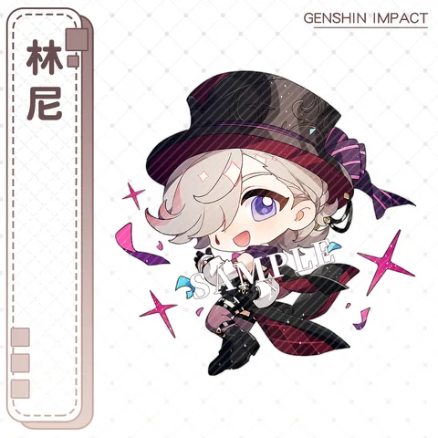 Genshin Impact Fontaine брелки акриловые 12 шт.