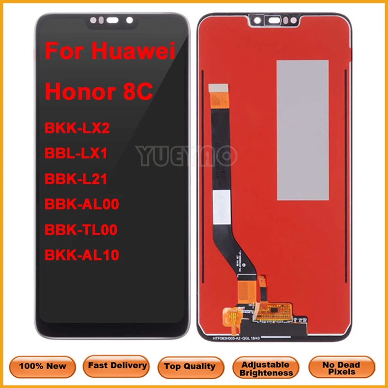 Display For Huawei Honor 8C Touch Screen 8 C Lcd With Frame Replacement Part BKK-LX2 TL0 AL10 LCD | Мобильные телефоны и
