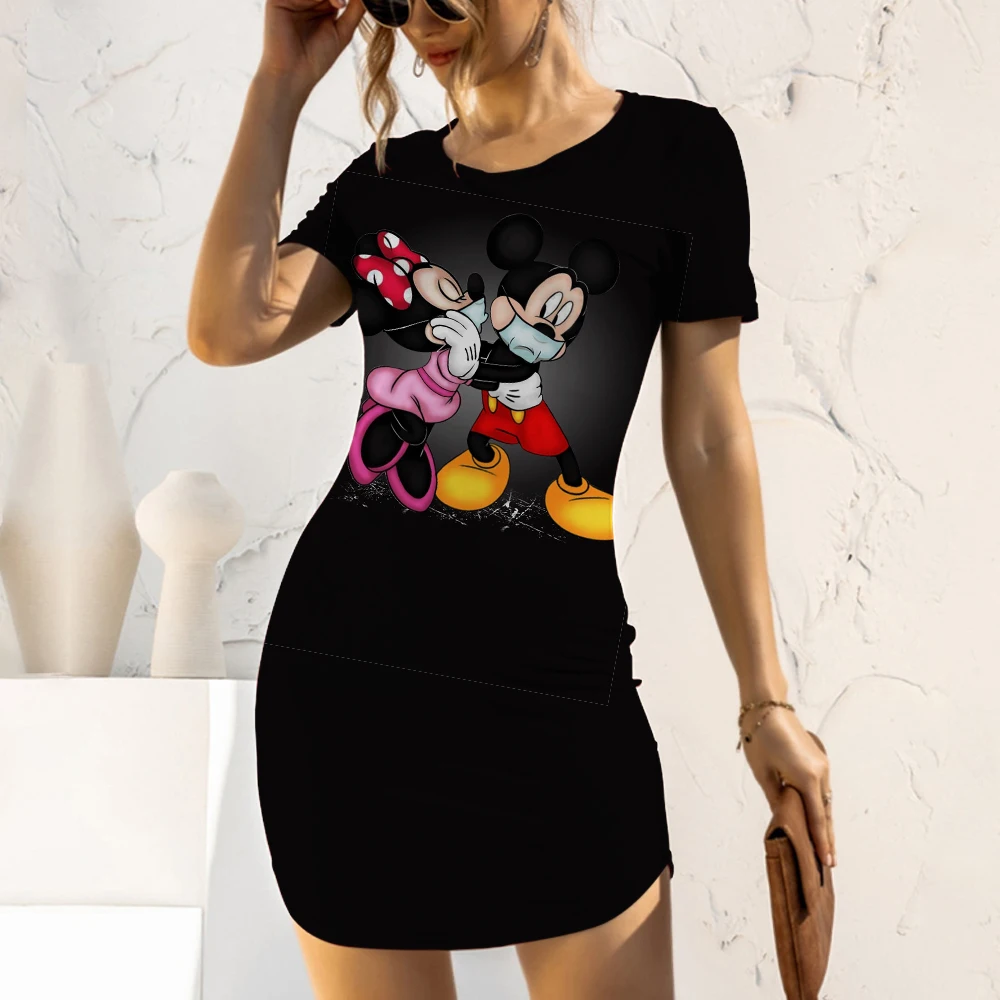 

Chic and Elegant Evening Dress Women's Summer Dress Top Mickey Sexy Casual Tight Summer Dresses Woman 2022 Fashion Slim Fit Sexy