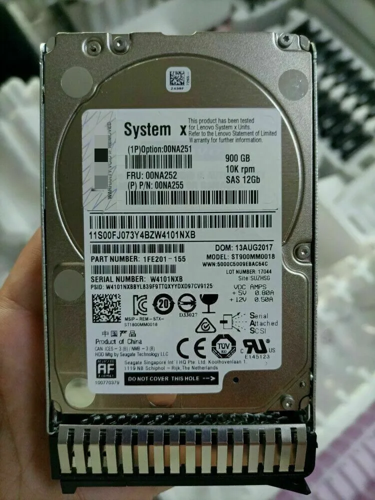 

FOR 00NA251 IBM / LENOVO 900GB 10K SAS 12GBPS 2.5IN G3HS 512E HARDDRIVE 00NA252