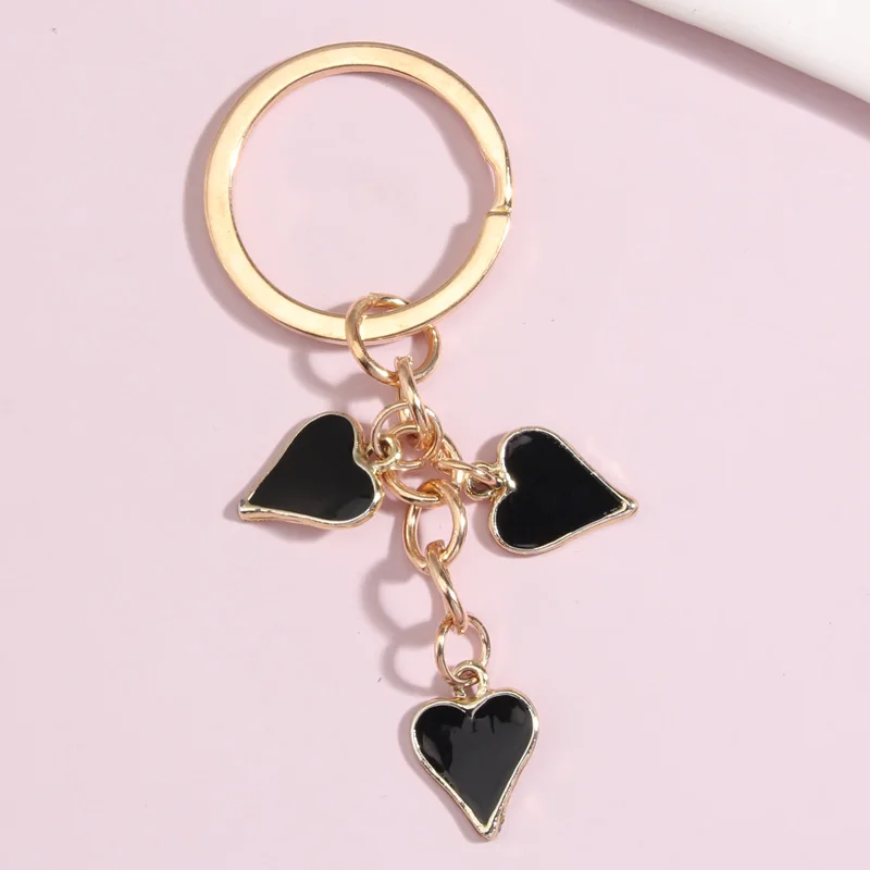 

Cute Keychain Love Heart Key Ring Enamel Key Chains Souvenir Gifts For Women Men Handbag Accessorie Car Hanging DIY Jewelry