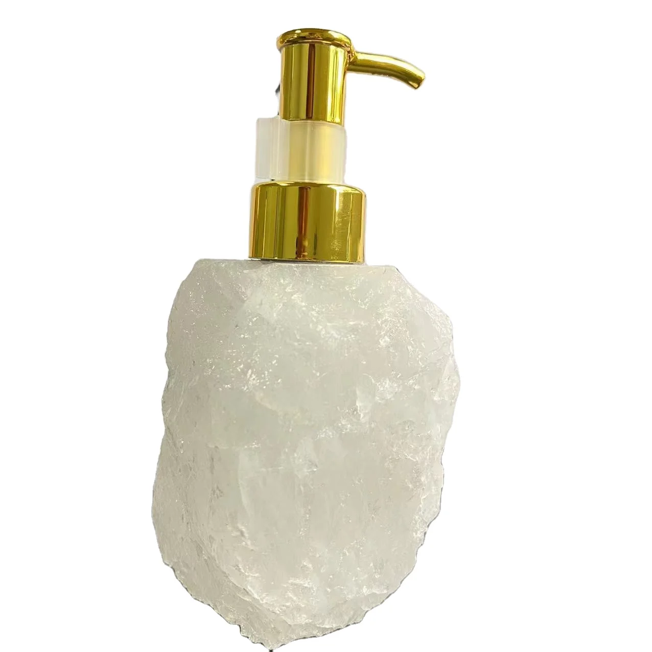 

Natural Powder Crystal Healing Crystal Soap Dispenser Healing Stone Bathroom Decor Natural Gemstone Home Kitchen Accessories