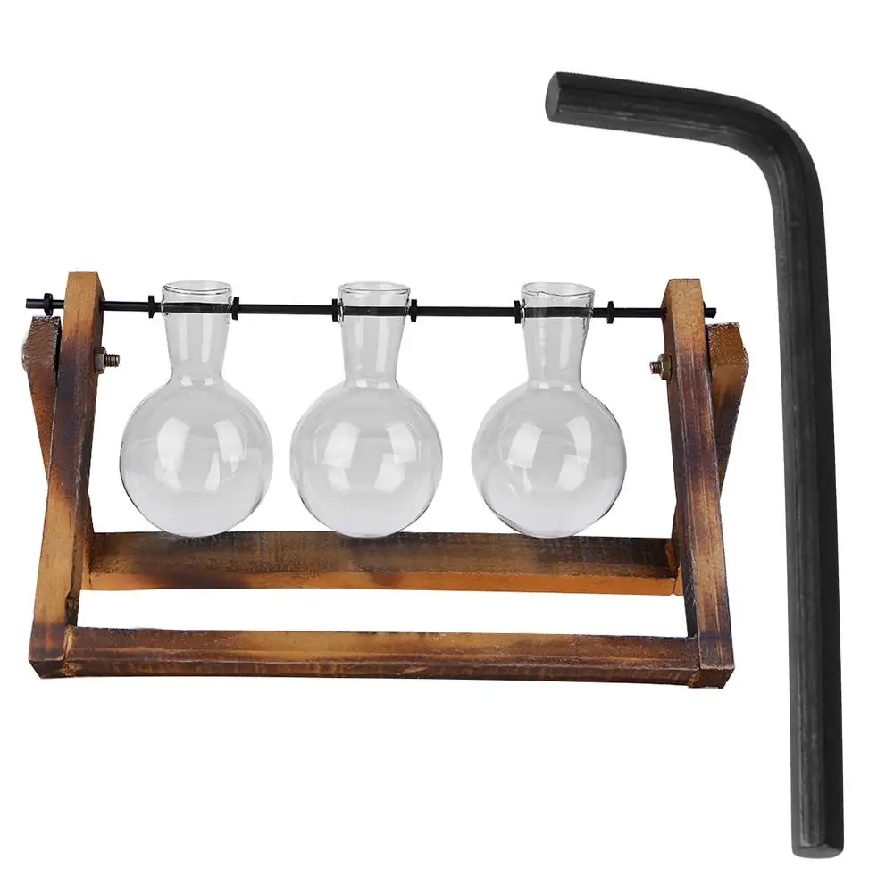 Креативные Гидропонные растения бонсай с деревянной рамкой стеклянная ваза