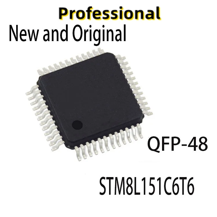 

10PCS New and Original STM8L151 C6T6 QFP-48 STM8L151C6T6