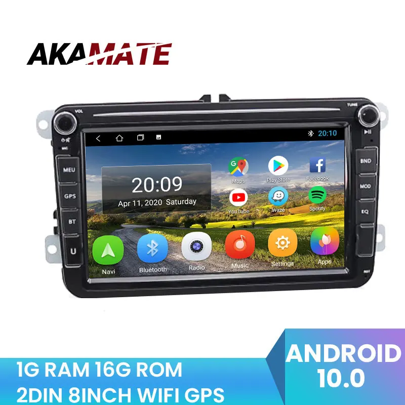 

Автомагнитола AKAMATE, мультимедийная стерео-система на Android, с 8 "экраном, GPS, Wi-Fi, Bluetooth, FM-радио, для VOLKSWAGEN, Skoda, Golf, типоразмер 2DIN