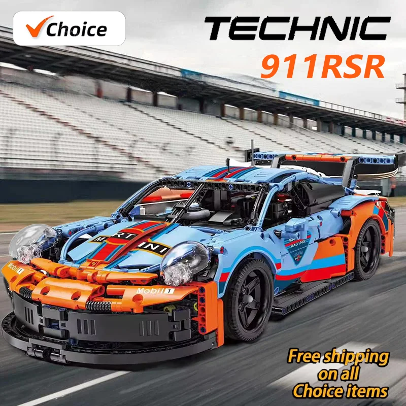 RSR Classic Super Racing Car City Sports Строительные Блоки Набор Игрушек Для Детей Подарки На День