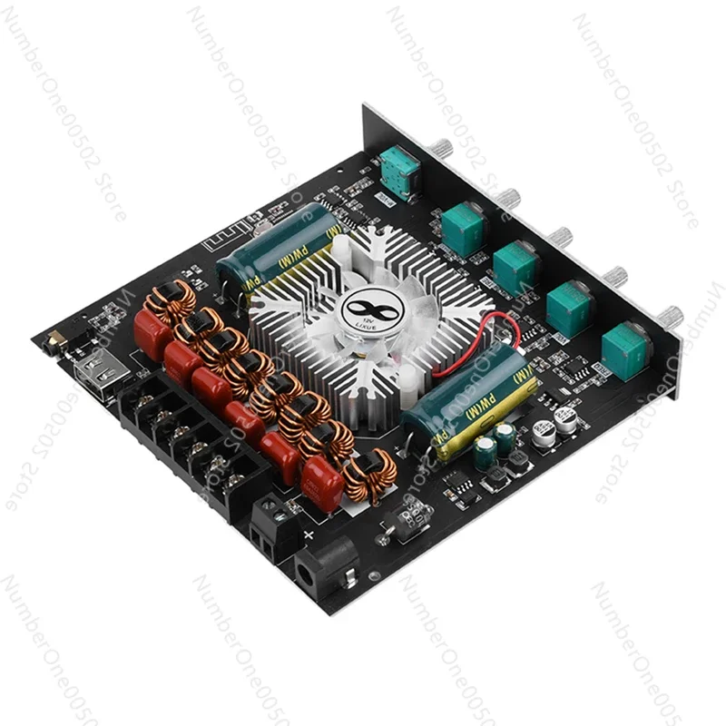 Фото ZK-AS21 2.1-канальный цифровой усилитель мощности TPA3255 с Bluetooth, модуль с регулировкой высоких и низких частот, сабвуфер 220Вт*2 №4