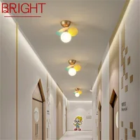 BRIGHT Nordic Ceiling Light LED Macaroon Modern Indoor Corridor Bedroom Lamp 110 220 Volts Fixtures