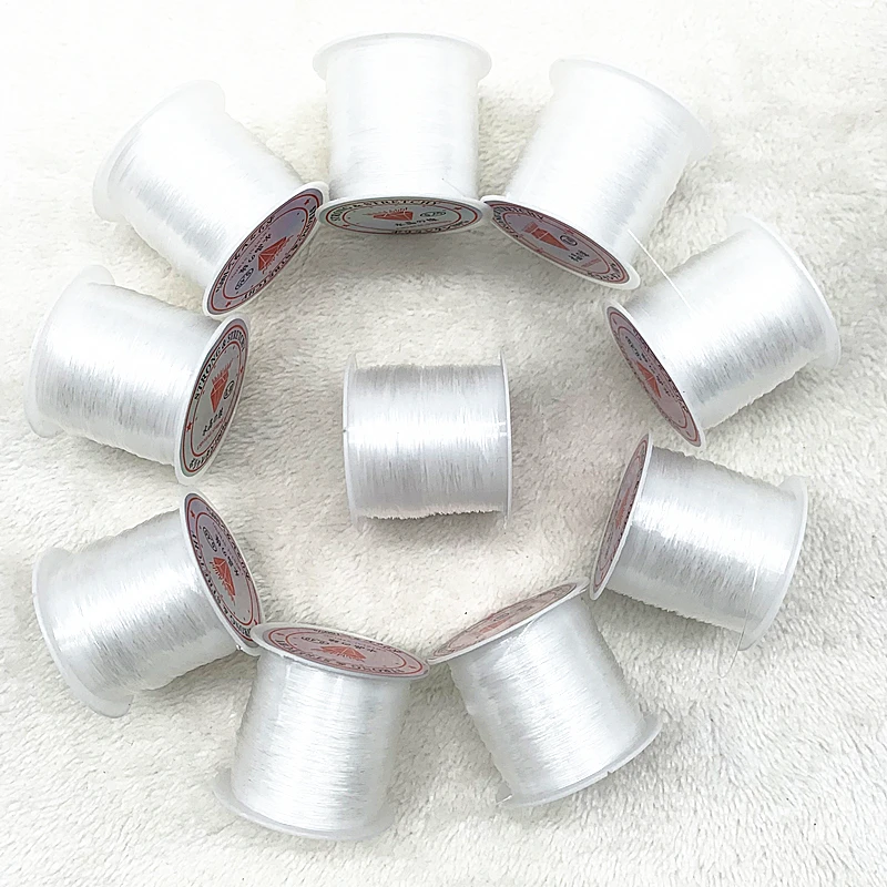 1 рулон, прозрачная нерастягивающаяся рыболовная леска, 0,2-0,8 мм