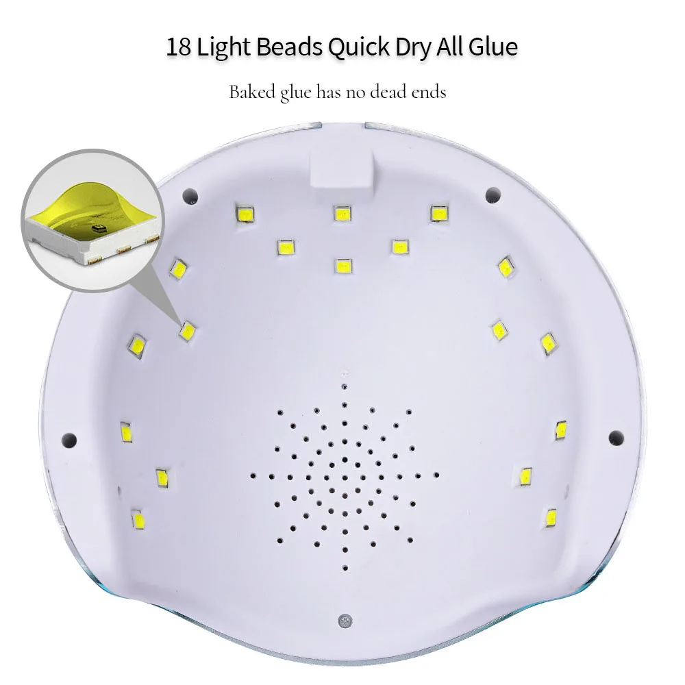 Лампа для сушки гель-лака ногтей 5 цветов