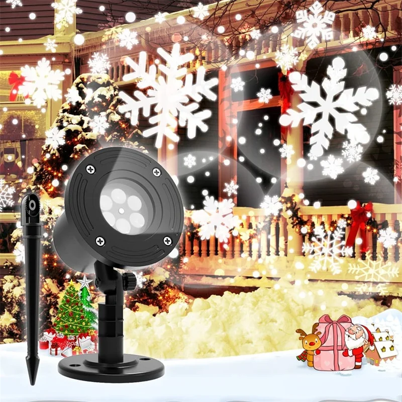 

Snowstorm projector Lights Led Stage Light snowflake light Christmas Atmosphere Outdoor Holiday Lighting Garden Party Decoration