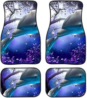 dolphin parent child photo printing european and american waterproof rubber material car mats 4pcs universal mats