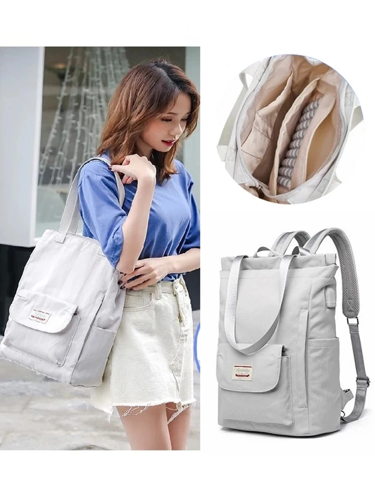 Fashion Women Shoulder Bag for Laptop Waterproof Oxford Cloth Notebook Backpack 15.6 Inch Laptop Backpack Schoolbag for Student