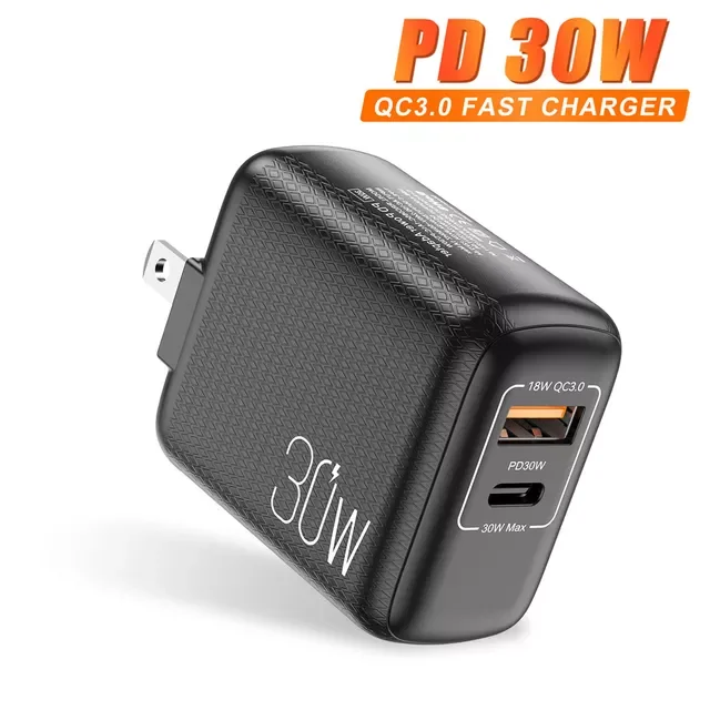 

USLION PD 30W USB C Quick Charge PD QC 3.0 Type C Fast Charging For iPhone 12 Pro Samsung Xiaomi redmi Wall Mobile Phone Charger