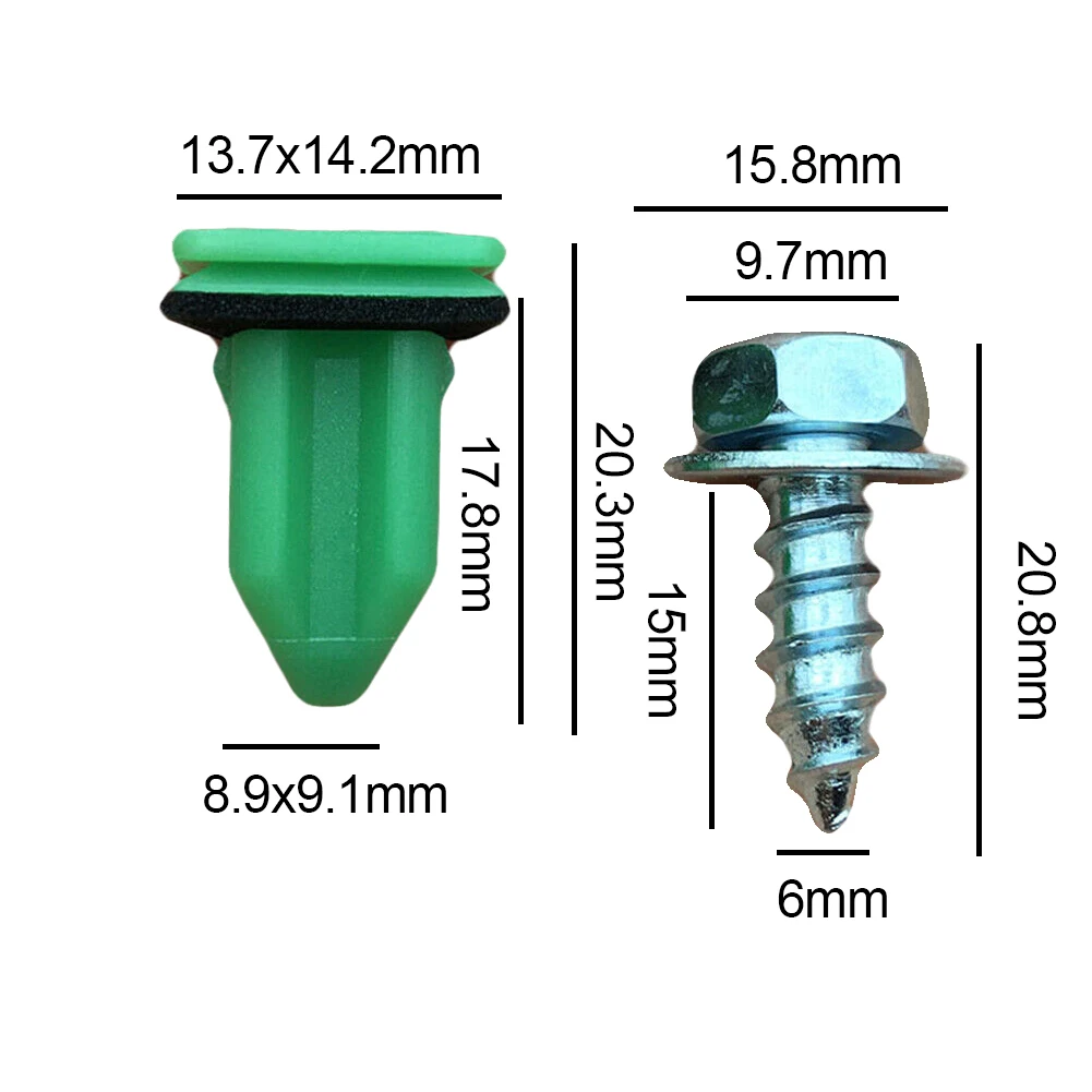

High Quality And Durable Car Door Speaker Cover 5 Sets For Toyota Grommet Screw Nut Clips Interior Accessories