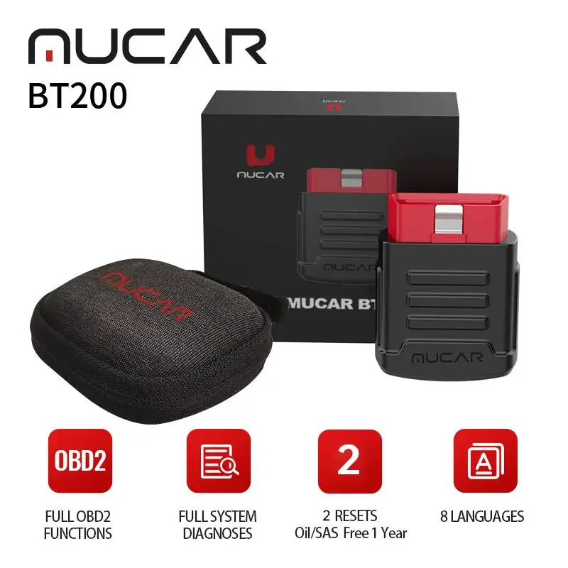 Диагностический сканер MUCAR BT200, автомобильный Bluetooth-сканер Obd2 для диагностики масла