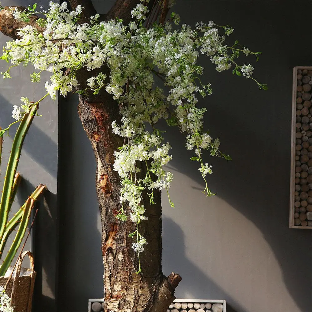 

SunMade Snow Willow Flower Long Branch Artificial Flowers for Home Wedding Decoration Flores Artificales Farm House Decor