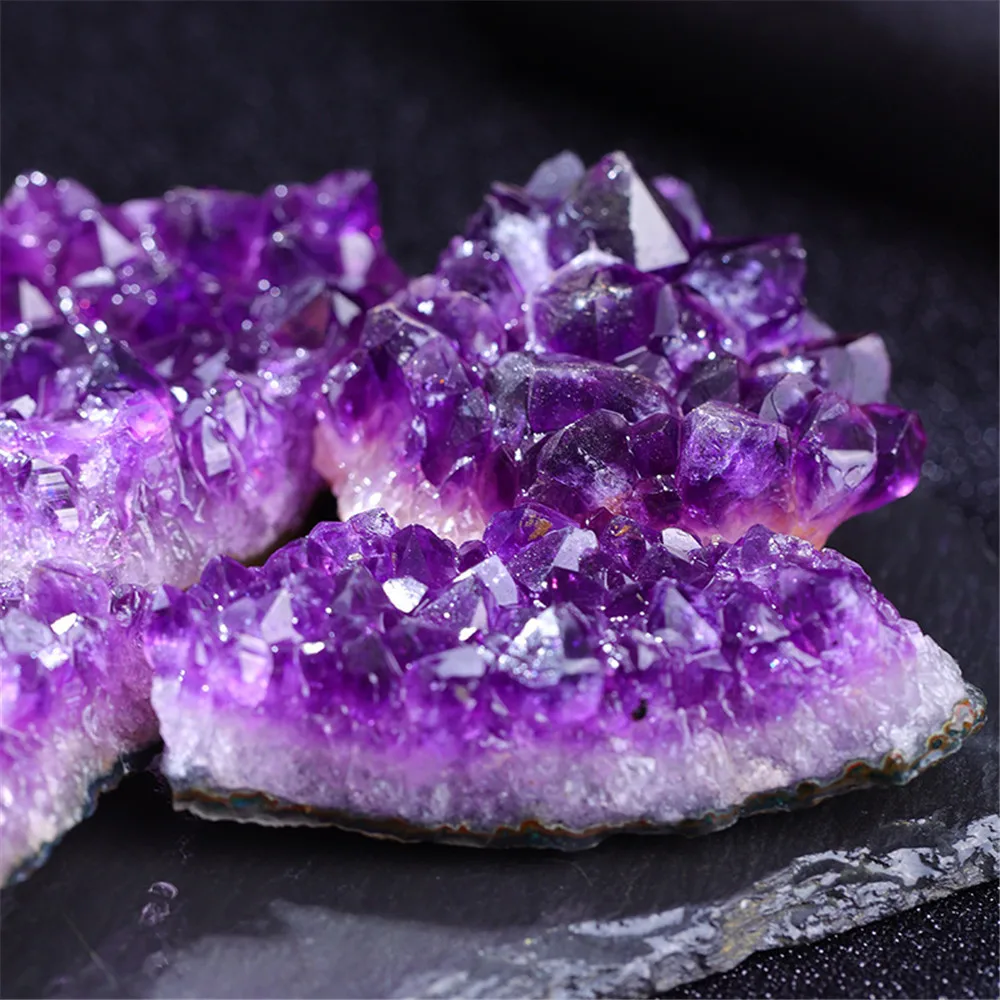 

Romantic Violet Natural Stones Crystal Cluster Amethyst Rose Quartz Healing Stone Energy Ore Mineral Crafts Home Decoration 1PC