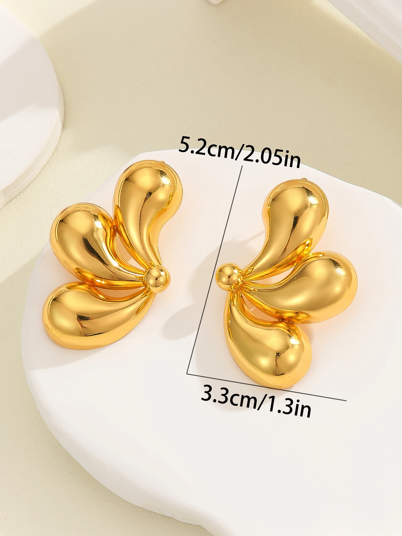 CHENGXUN геометрические серьги в форме капли воды Лепестковые крутые аксессуары