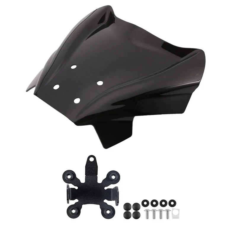 

Ветровой дефлектор ветрового стекла мотоцикла с кронштейном для Honda CB1000R 2018-2020 CB650R 2019-2021 (черный)