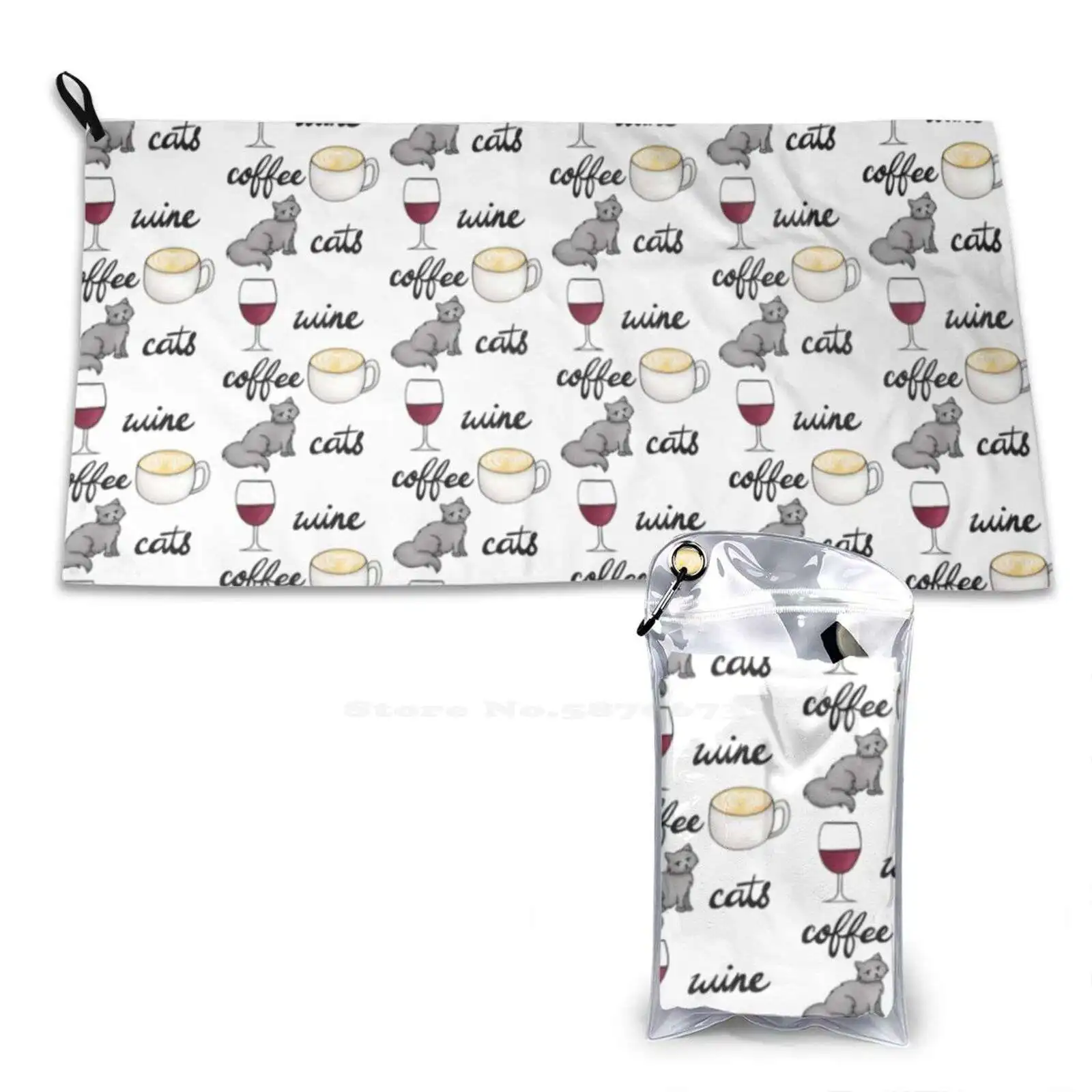Quick Dry Sport Beach Towel Wine Funny Sayings Text Quote Cu