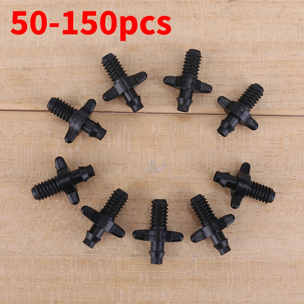 

50-150Pcs 6mm Single Barbed Connector for 4/7mm PVC Hose Home Garden Drip Irrigation Fittings Watering Hose Connector New